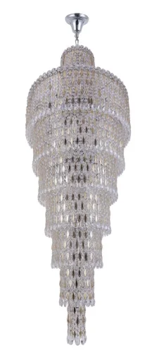 Люстра каскадная хрустальная LIRICA SP40 D700 CHROME/GOLD-TRANSPARENT Crystal Lux прозрачная на 40 ламп, основание хром в стиле классический  фото 2